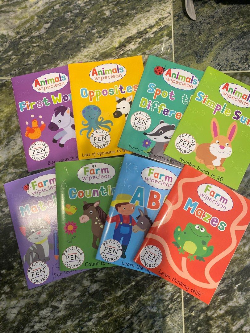 Wipe clean books 25 years old, Hobbies & Toys, Books & Magazines