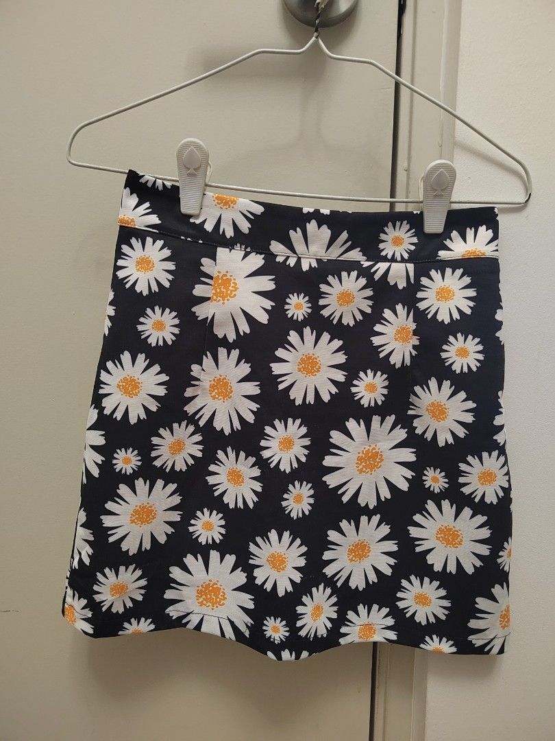 Flower top korean skirt