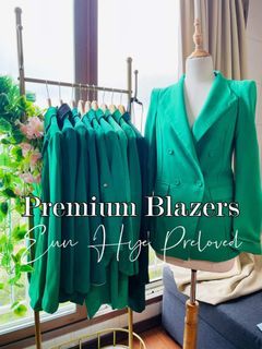 Women Green Ootd Blazers
