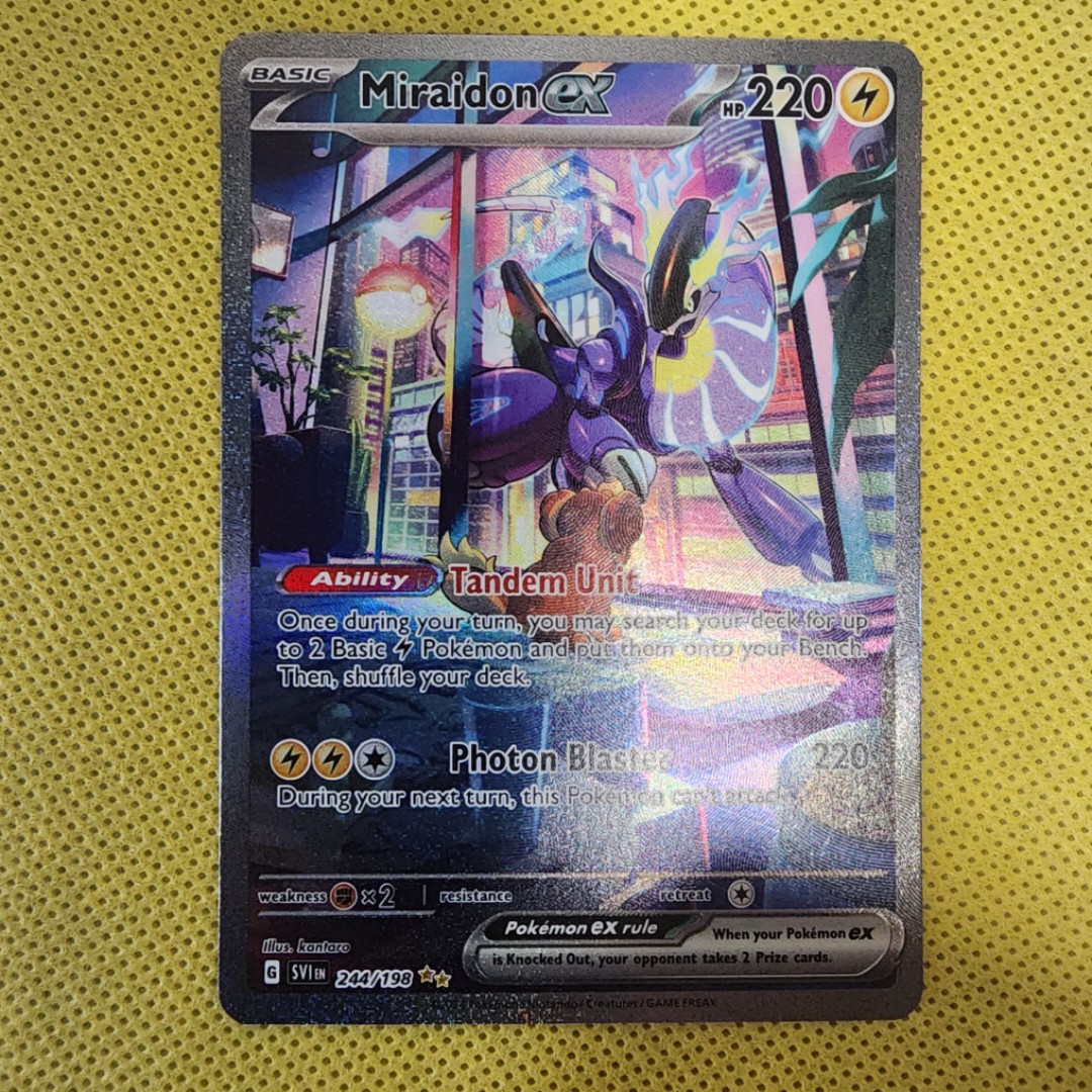 Pokemon TCG Miraidon ex Gold Secret Rare - Scarlet & Violet Base Set,  Hobbies & Toys, Toys & Games on Carousell