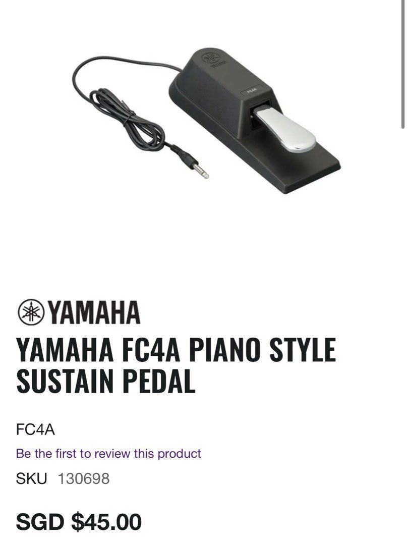Yamaha Keyboard Pedal FC4A, Hobbies & Toys, Music & Media, Music