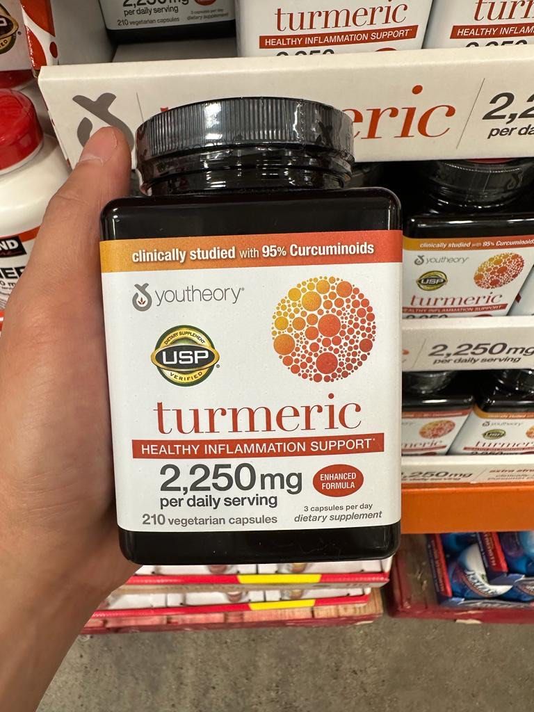 Youtheory Turmeric Extra Strength Formula 2,250 mg, 健康及營養食用品, 健康補充品, 健康