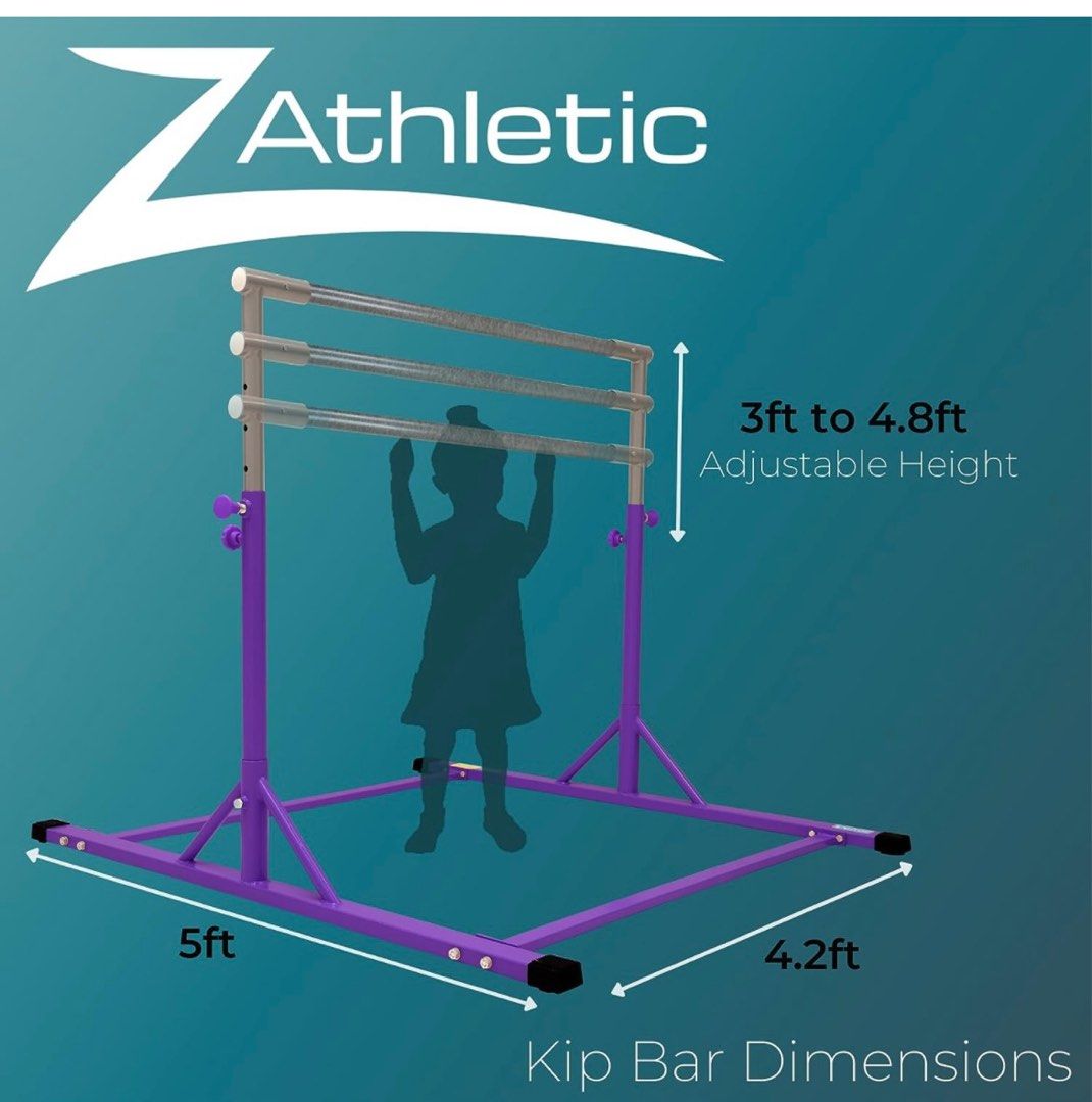  Athletic Bar Expandable Gymnastics Kip Bar Set with