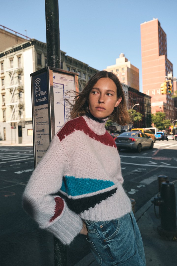 Zara colour block clearance sweater