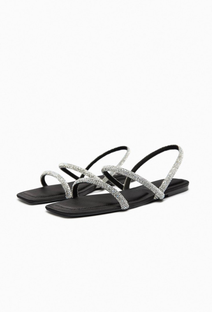 Zara new arrivals crystal sandals