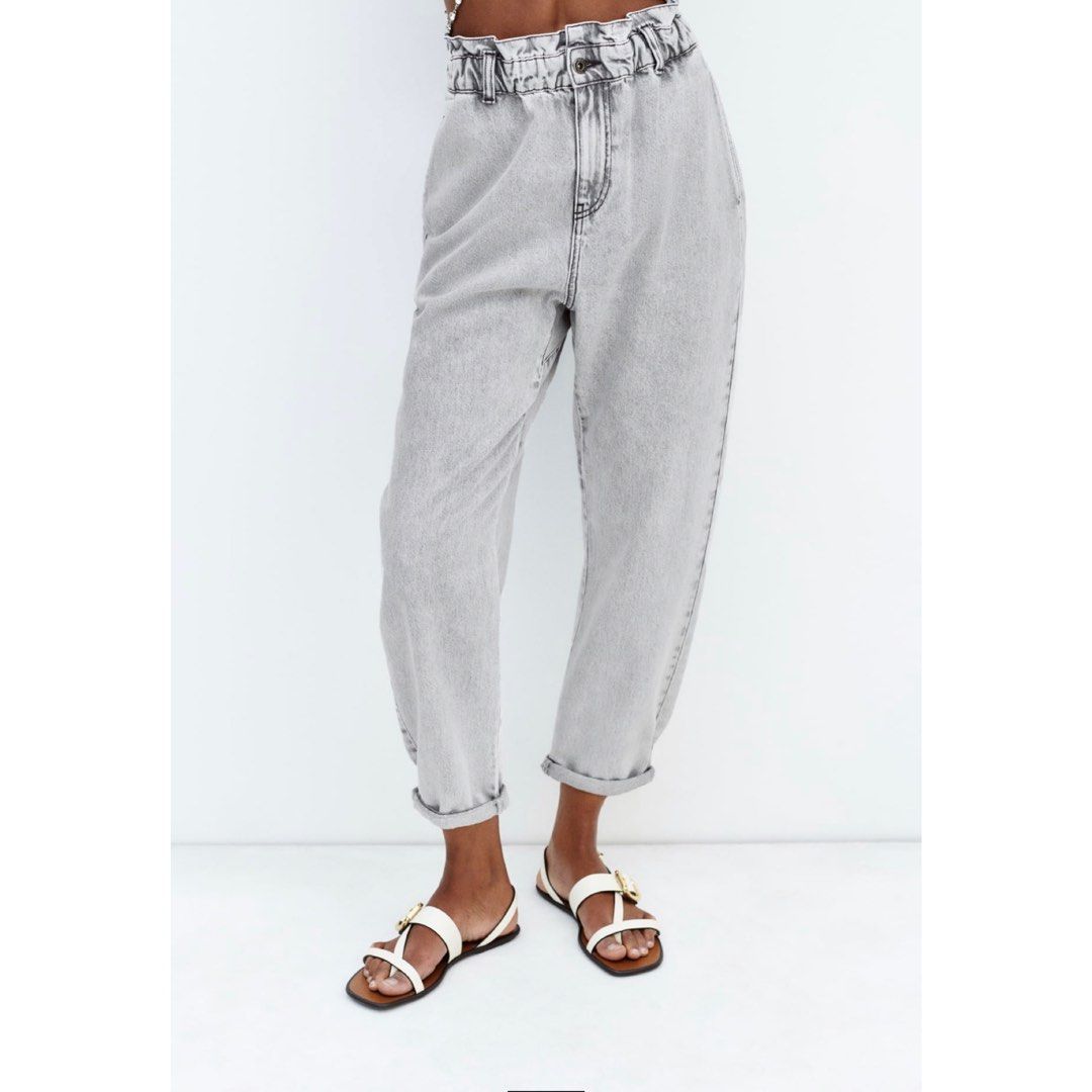 Baggy paper bag on sale jeans zara