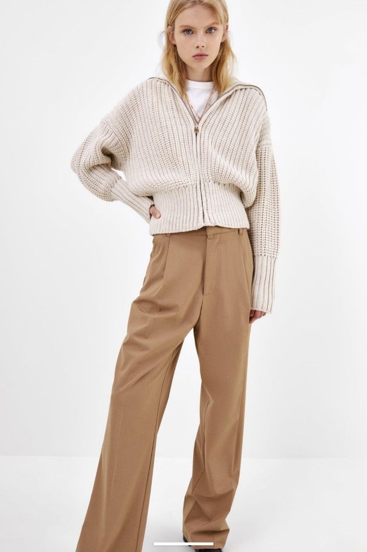 PLEATED PANTS WITH BELT-View all-PANTS-WOMAN | ZARA United States | Zara  trousers, Pleated pants, Zara