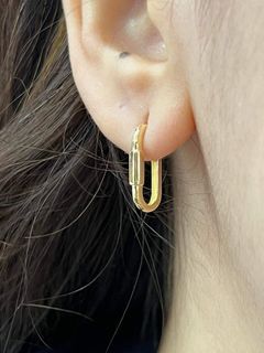 18K Saudi Gold Carabiner earrings