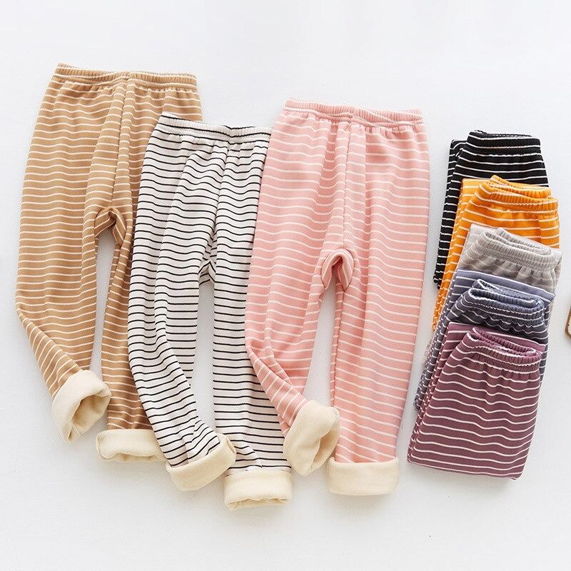 2 12T Thicken Warm Baby Trousers New Autumn Winter Children Home