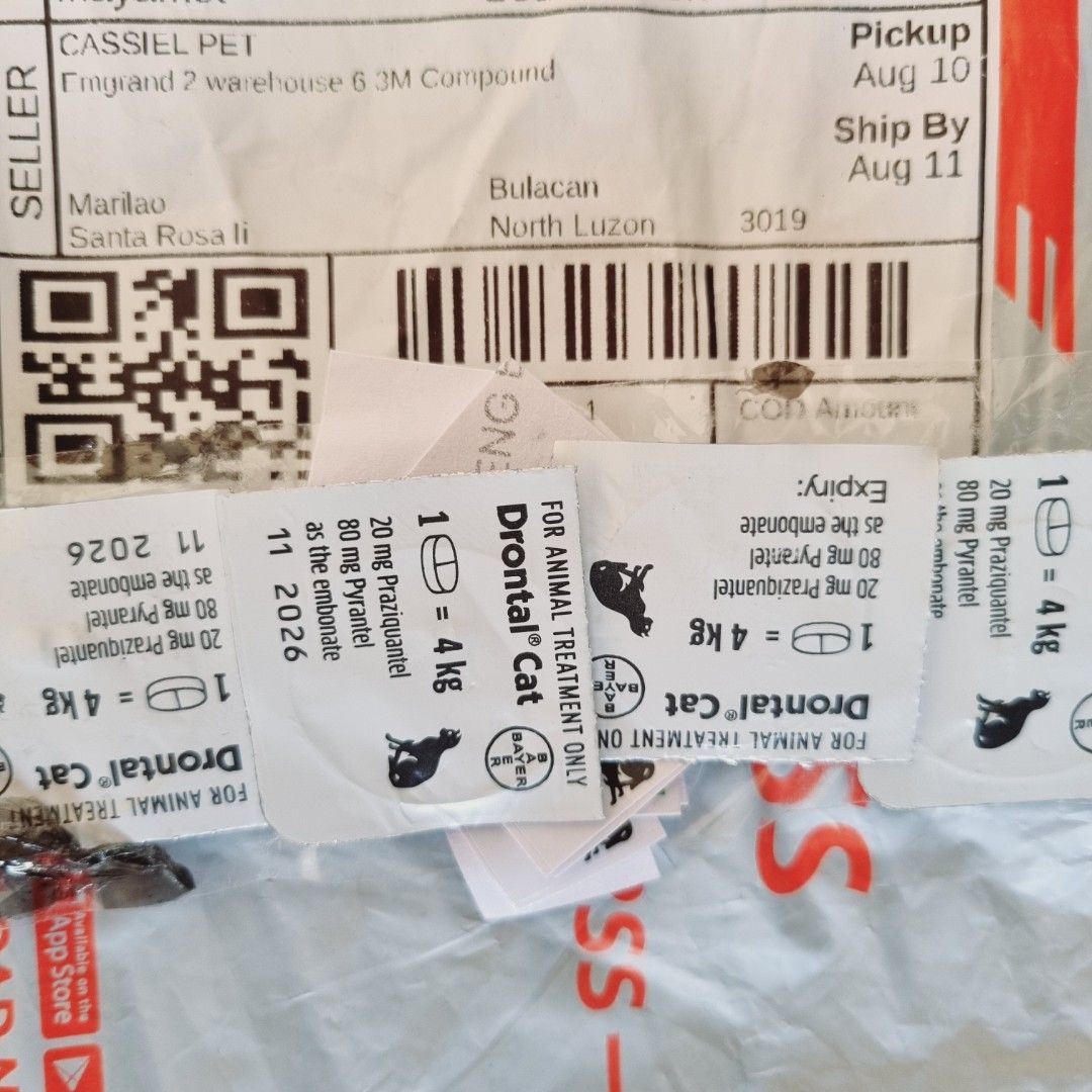 4 Drontal Cat Dewormer (Exp 11/2026) (Category: Health & Grooming) located in Taguig. Submitted by necysparksjoy (Listing ID 1248751942, Image 2). Description: RFS: bought the wrong item..