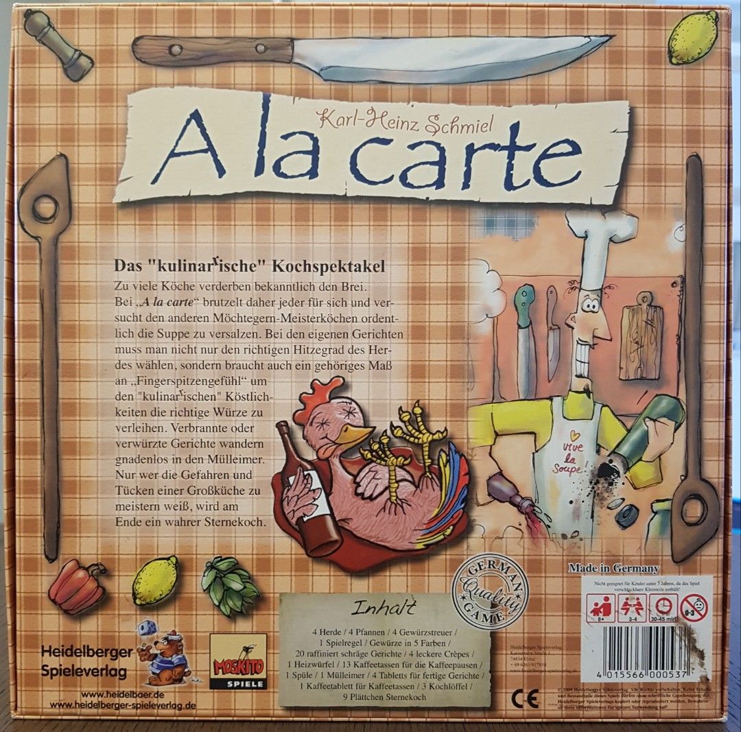 A La Carte Board Game, Hobbies & Toys, Toys & Games on Carousell