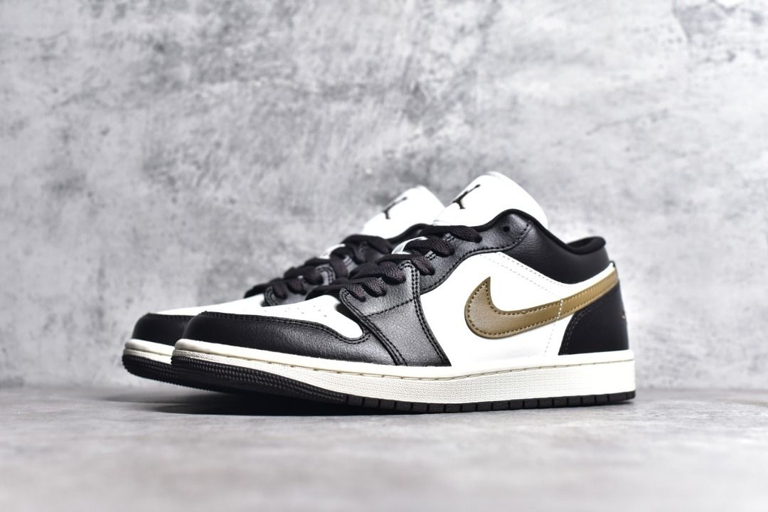 Air jordan 1 outlet low gold black