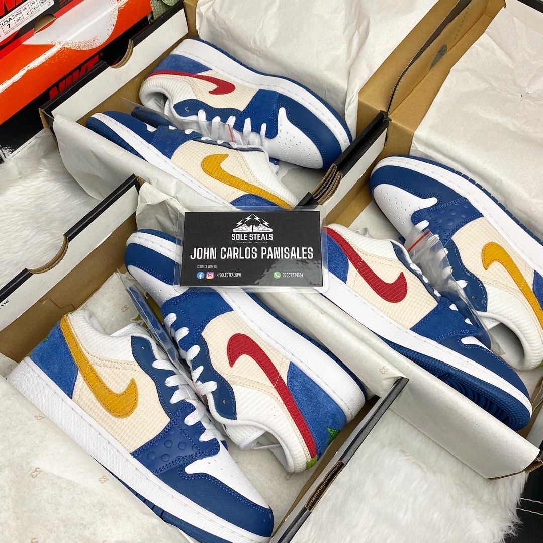 Air Jordan 1 Low French Blue GS Luxury Sneakers Footwear on