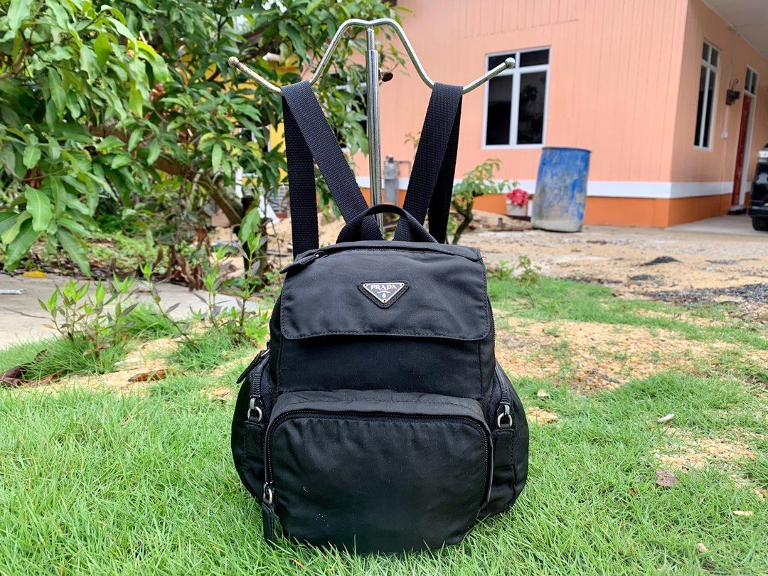 Authentic Prada Black Nylon Mini Backpack Luxury Bags Wallets