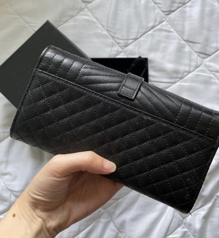 Authentic Yves Saint Laurent YSL long wallet. Lightly used. Black