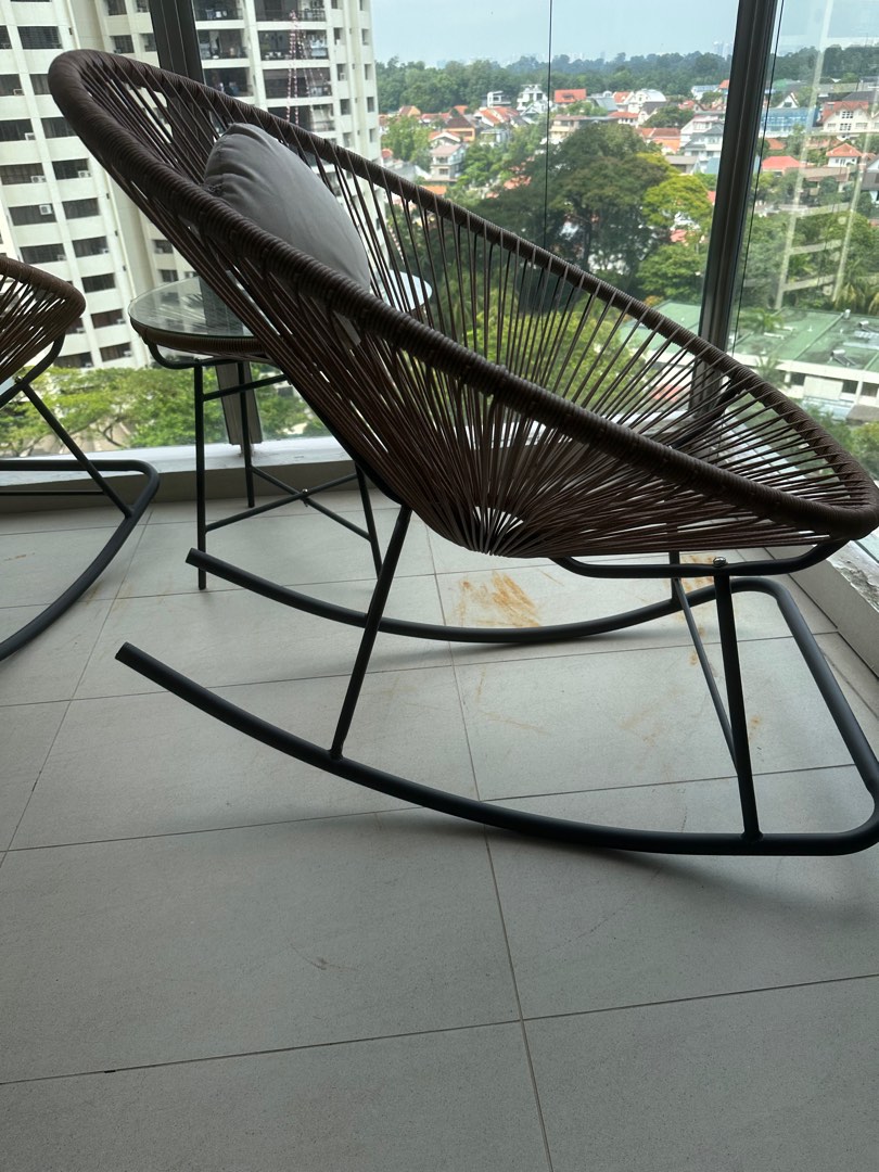 Balcony rocking chair, Furniture & Home Living, Outdoor Furniture on