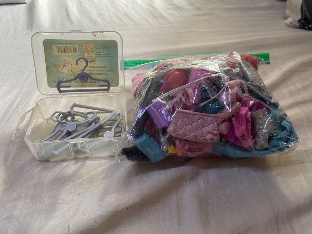 Barbie closet, clothes and accessories and chelsea vanity and lavatory on Carousell