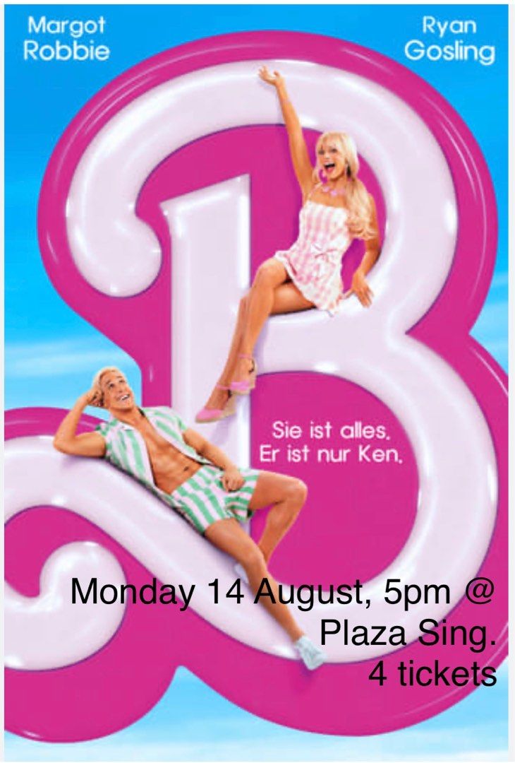 Barbie Movie, Tickets & Vouchers, Event Tickets on Carousell