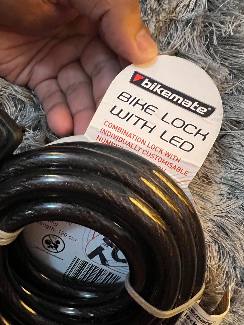 BIKEMATE BIKE LOCK WITH LED Sports Equipment Bicycles