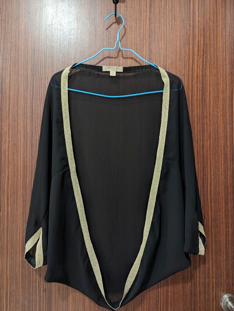 Gold sheer deals cardigan