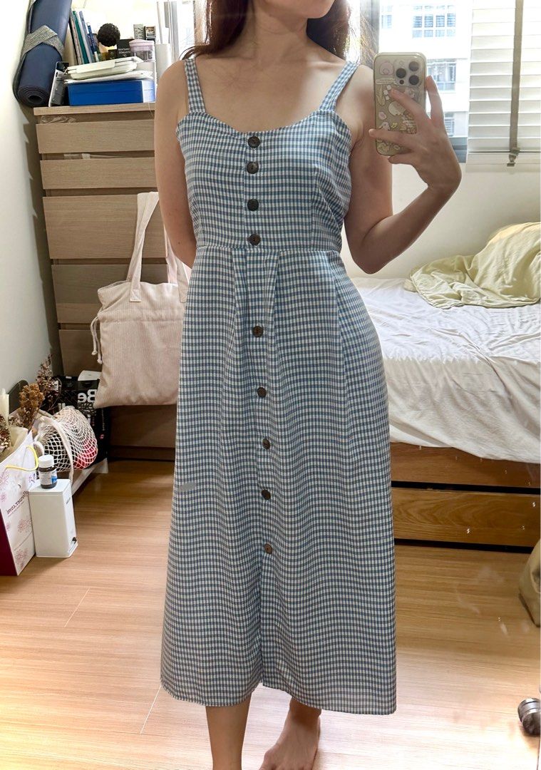 Gingham maxi online