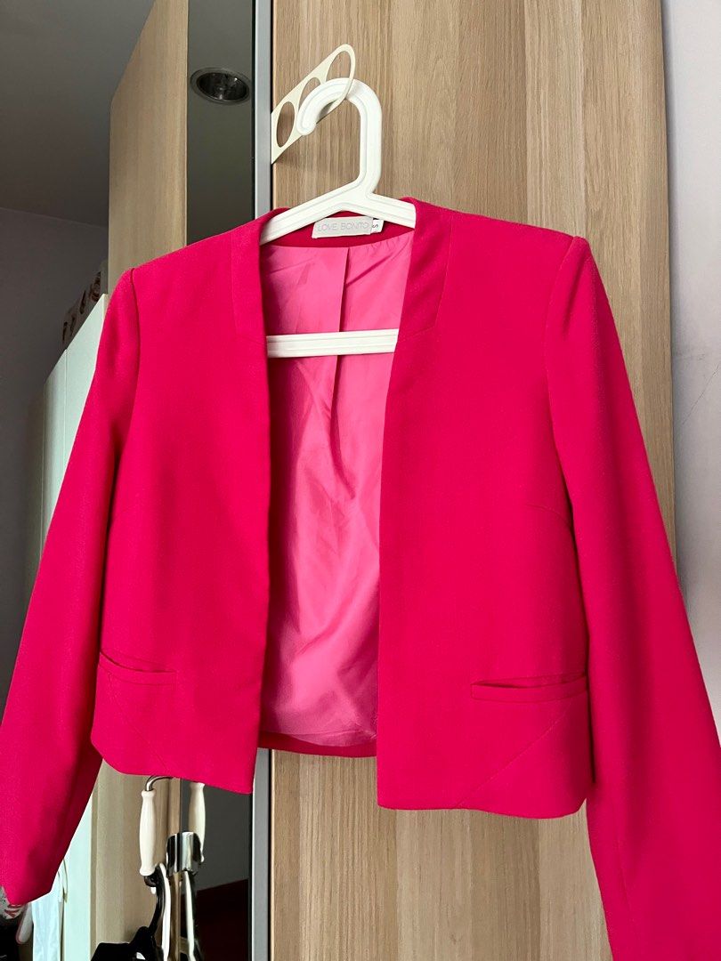 Fuchsia cropped top jacket