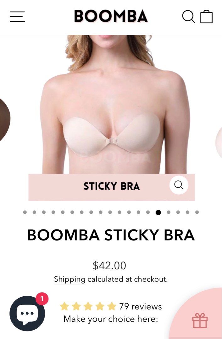 Boomba Sticky Bra (Size E), Women's Fashion, New Undergarments & Loungewear  on Carousell