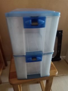 Box 2 Susun , Rak plastik 2 susun & Rak kecil biru