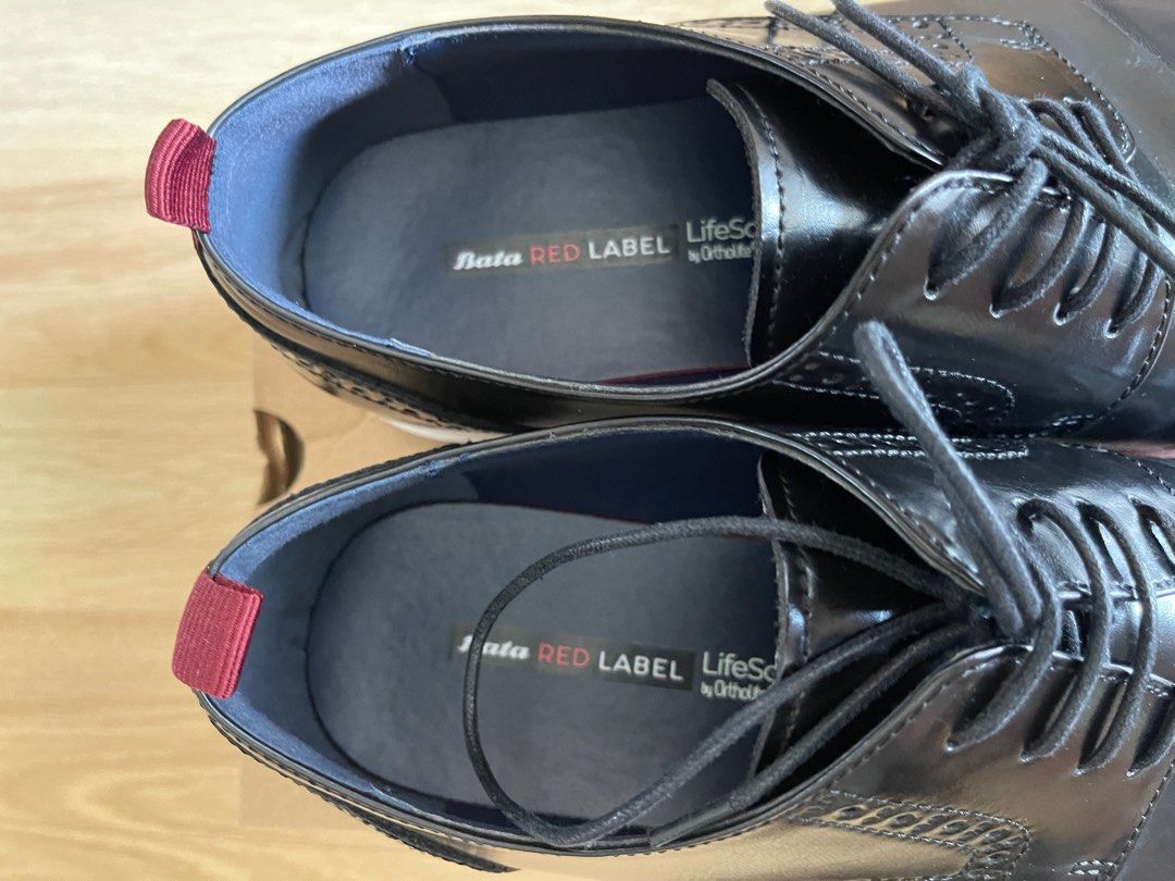 Red leather lace up shoes online