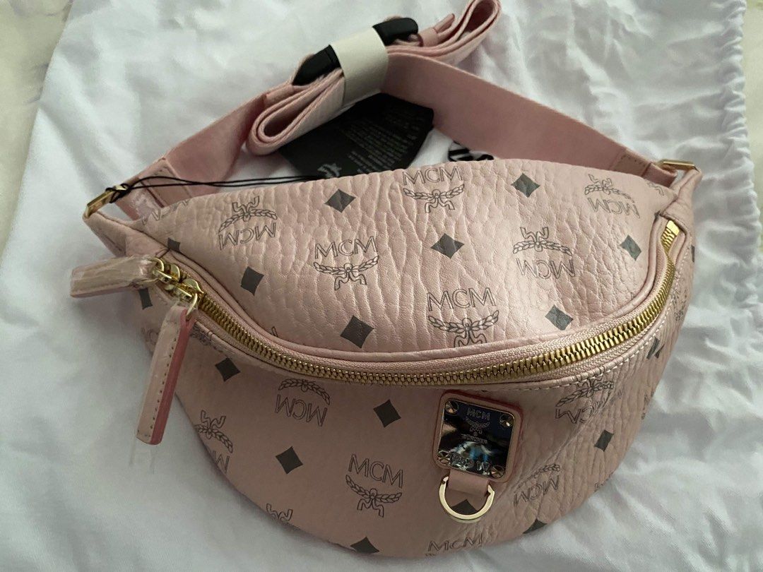 Mcm belt bag new arrivals rose gold