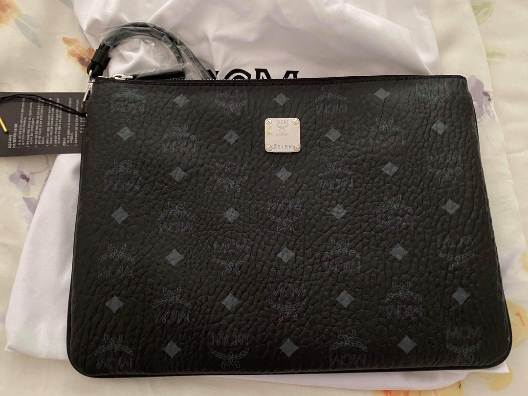 All black mcm bag sales