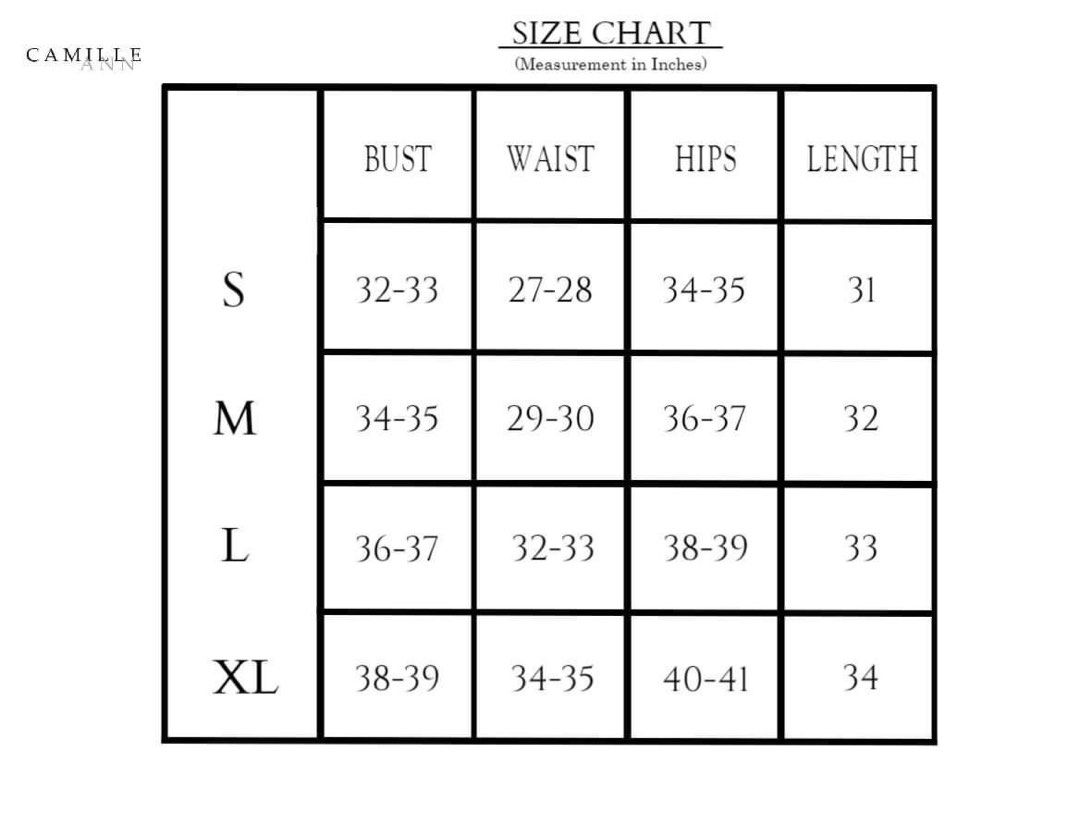 ANN Size Chart