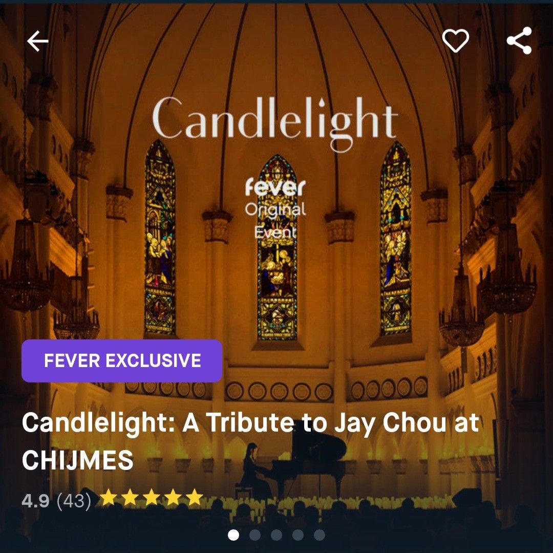 Candlelight A tribute to Jay Chou, Tickets & Vouchers, Event Tickets