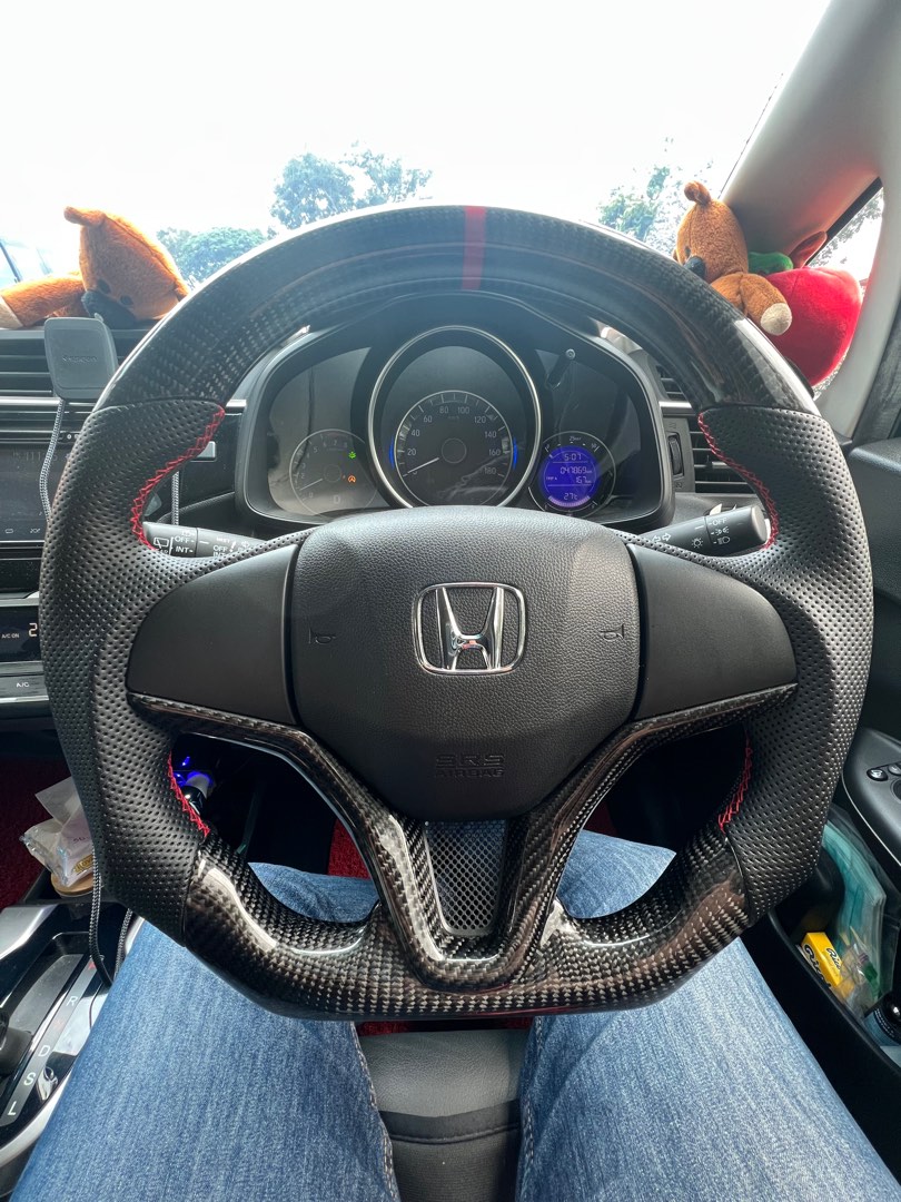 Carbon Fiber Steering Wheel For Honda Jazz/Fit/Shuttle/City GK3, GK5