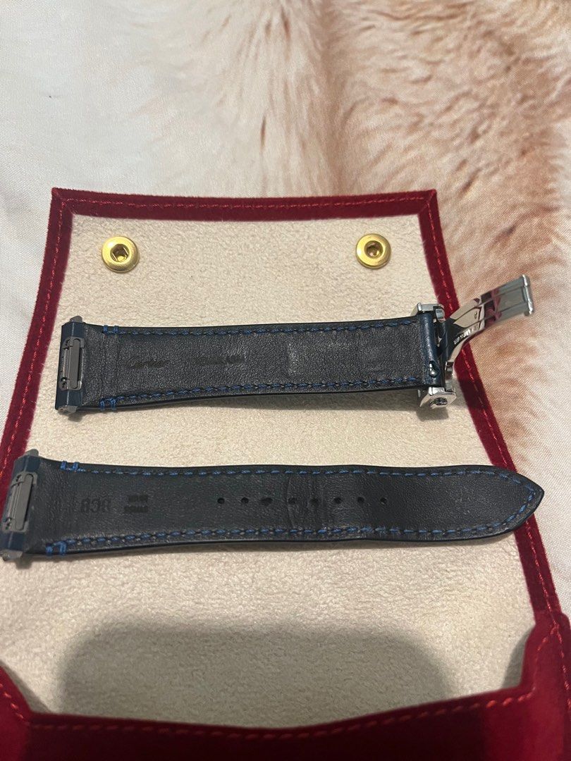 Cartier Santos Large Authentic Blue Calf Leather Strap w/ Quick Switch (Category: Luxury Watches) located in Angeles City. Submitted by jwm02c (Listing ID 1248787318, Image 3). Description: Cartier Santos Large Authentic Blue Calf Leather Strap. Quick Switch version. Good condition and lots of life left. Buckle will not be included. .