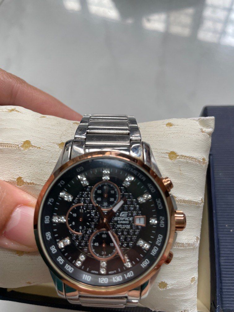 Edifice deals black watch