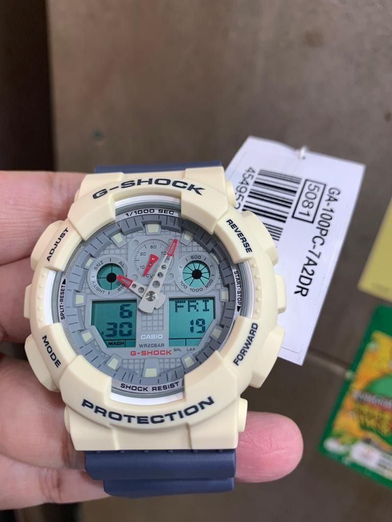 G shock white blue best sale
