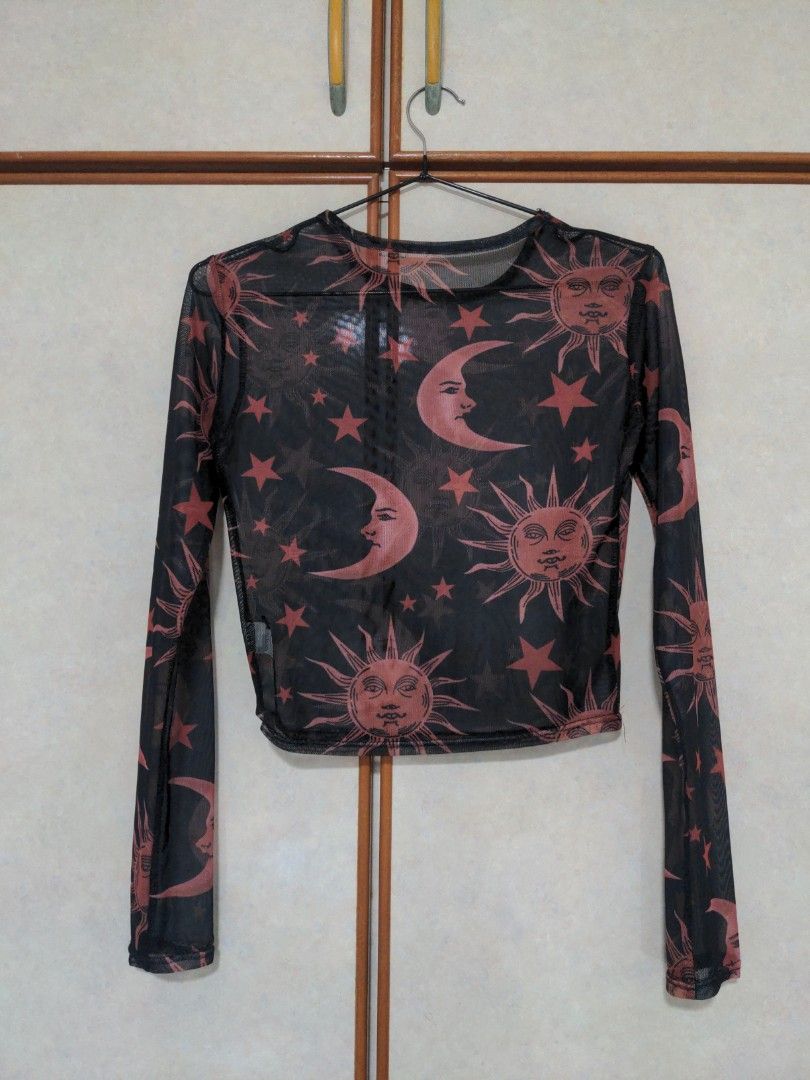 Celestial Long Sleeve Mesh Top