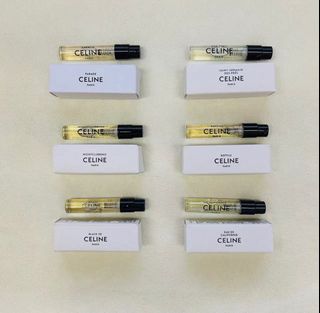 Flash sale 4 for $220❣️ Free SF Express on orders over $200💕 Authentic✅ Regular mail included⚡️4 for $230‼️Celine Paris haute couture series perfume sample 2ml 💕6 scents available💕 Parade Radiance Nightclubbing Night Glow BlackTie Formal Saint Holy Day Reptile Unrestrained Californie California64218862564225110