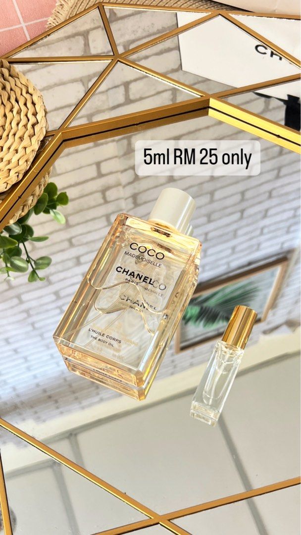 Chanel COCO MADEMOISELLE body oil, Beauty & Personal Care, Fragrance &  Deodorants on Carousell