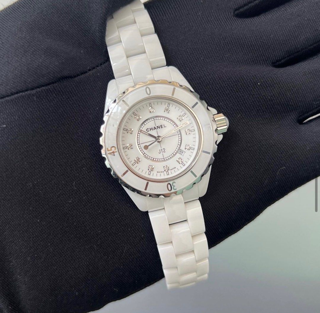 Chanel J12 Watch 33mm Quartz movement 12 diamond index Date function,  Luxury, Watches on Carousell