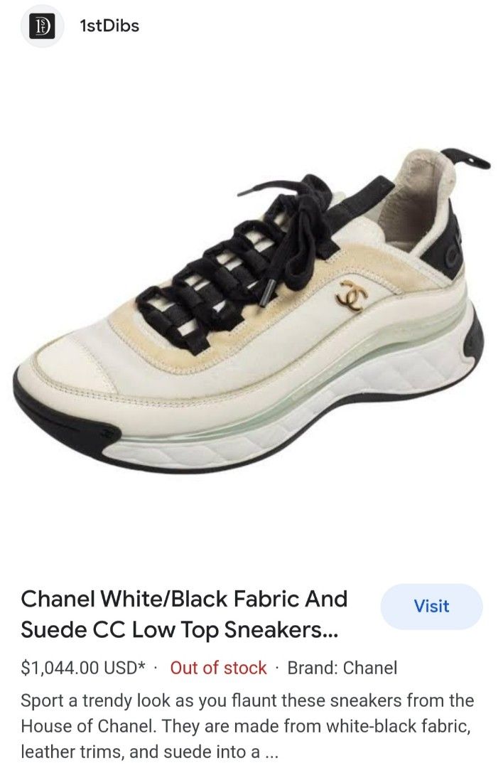 Chanel Mixed Fibers CC Sneakers 39.5 Ivory Black at 1stDibs  chanel  sneakers women, chanel tennis shoes, chanel mixed fibers sneakers