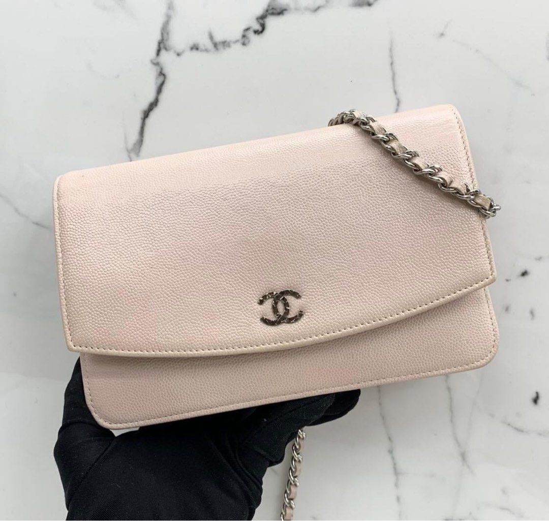 Chanel Wallet on Chain Light Pink Caviar SHW Series 13, Luxury, Bags &  Wallets on Carousell