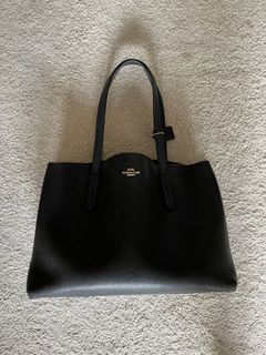 Coach Charlie 40 Leather Carryall Tote Bag, Black