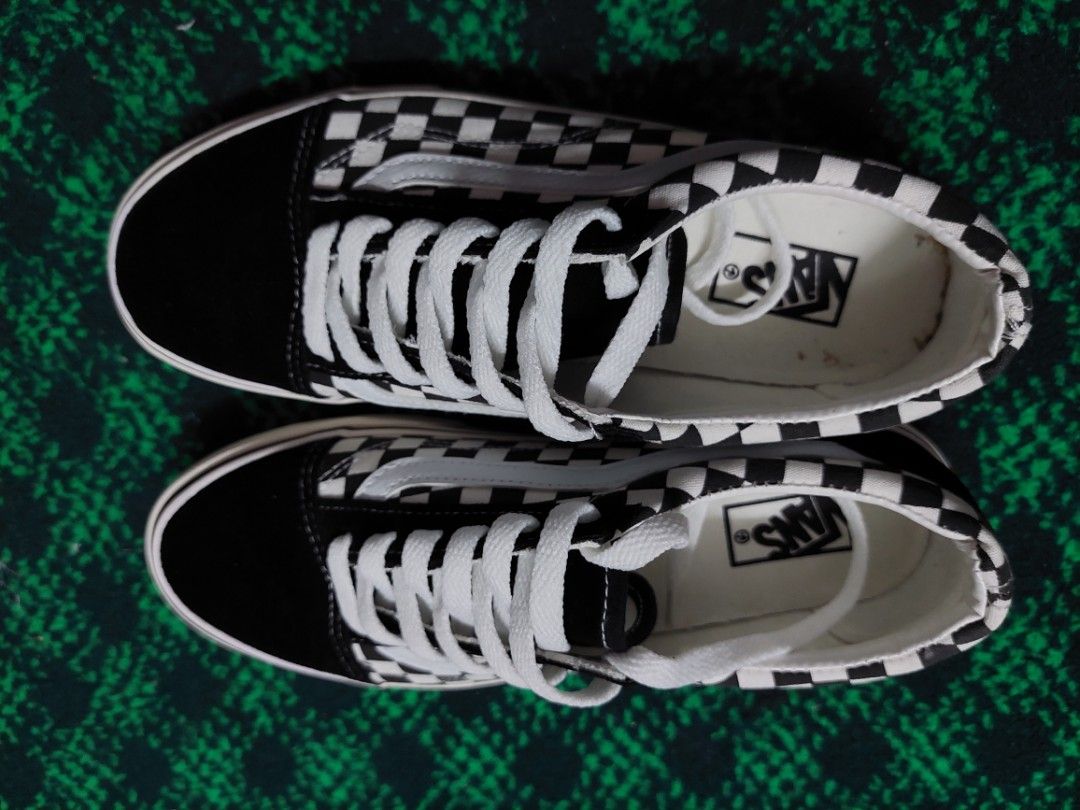 Checkerboard Black White Vans OldSkool Shoes