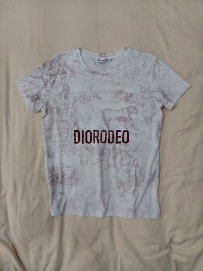 CHRISTIAN DIOR PARIS DIORODEO MARRON TSHIRT KAOS LUXURY MADE IN ITALY AUTHENTIC JAPAN SECOND MARKET