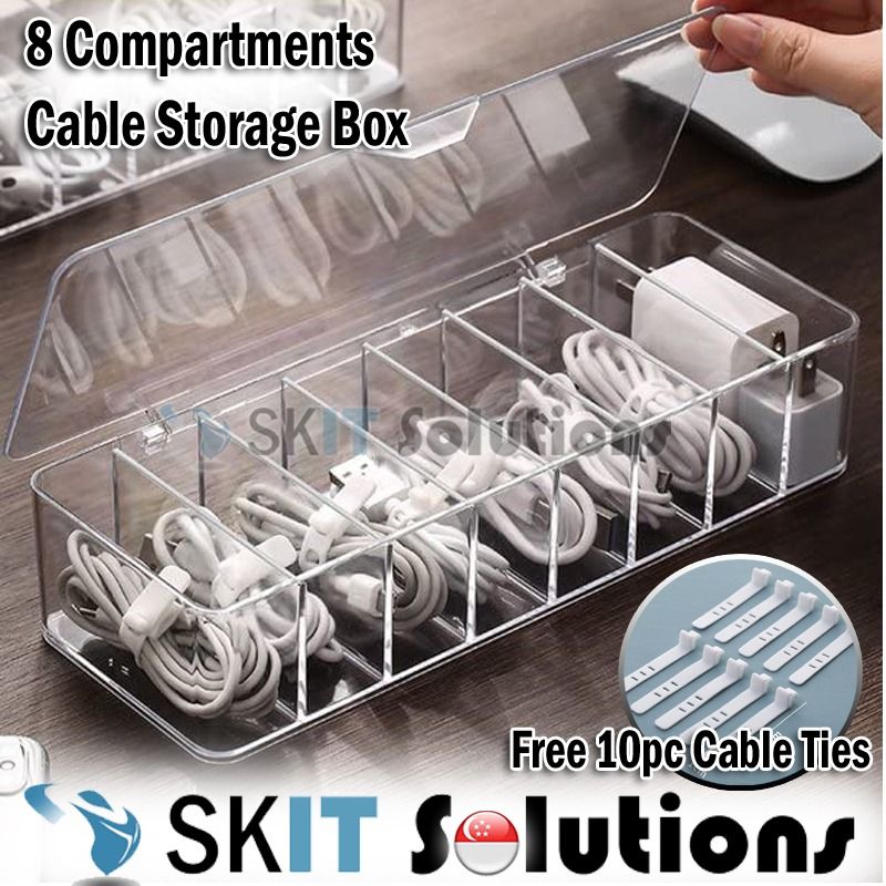 10PC Small Plastic Storage Box Clear Jewelry Organizer Case Holder  Container US