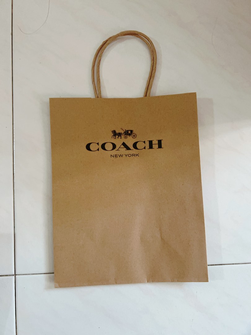 Coach paper shopping carrier bag, Luxury, Bags & Wallets on Carousell
