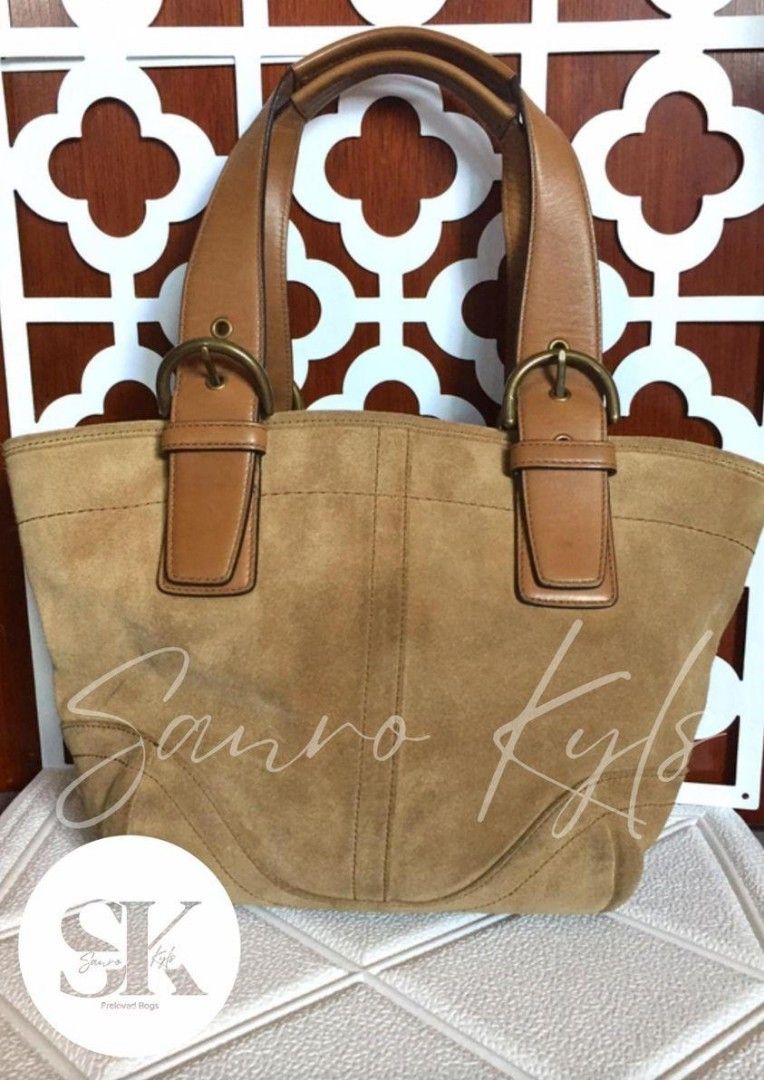 Coach shop suede tote