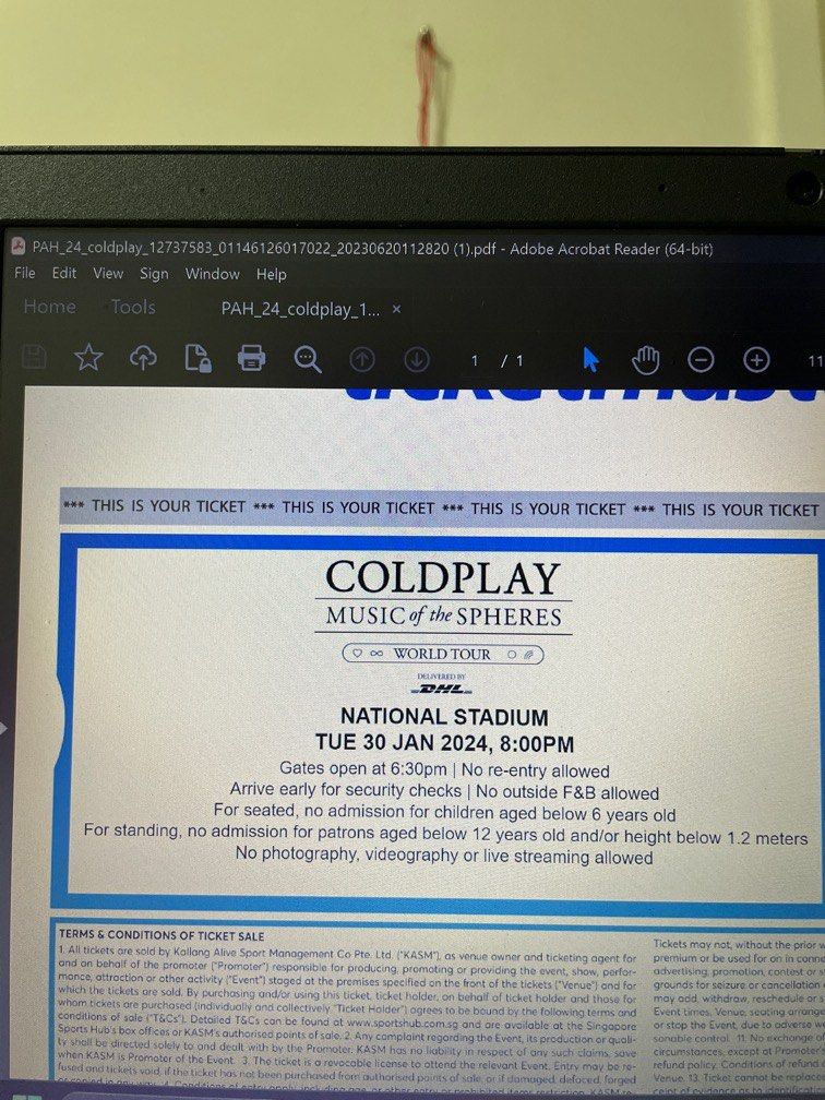 Coldplay 2024 concert, Tickets & Vouchers, Event Tickets on Carousell